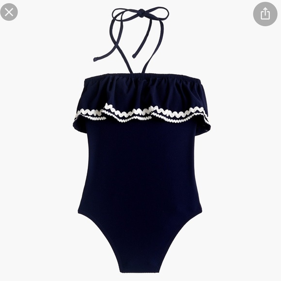 J. Crew Swim J Crew Bandeau Ruffle Onepiece Bathing Suit Nwt Poshmark